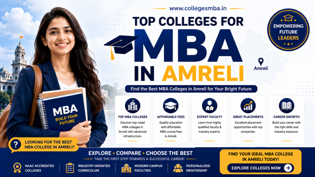 Top MBA colleges near Amreli and Rajkot comparison table with fees