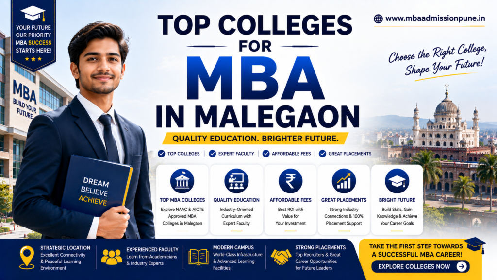 Top MBA colleges in Malegaon and nearby Nashik comparison table with fees