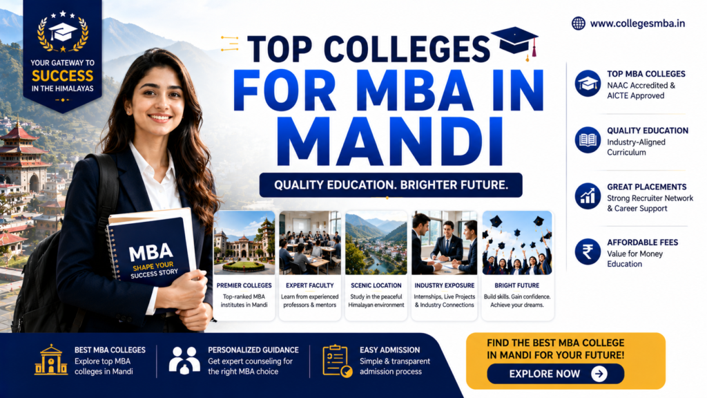 Top MBA colleges in Mandi comparison table with fees