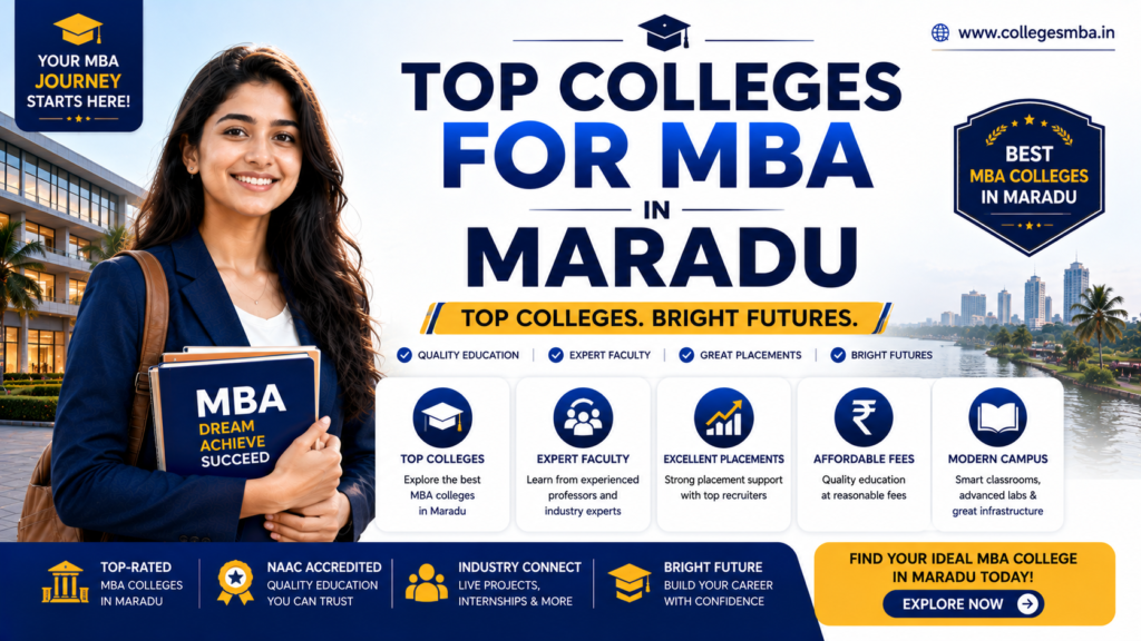 Top MBA colleges near Maradu and Kochi comparison table with fees