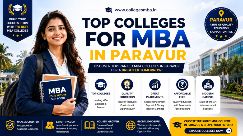 Top MBA colleges near Paravur and Kochi comparison table with fees