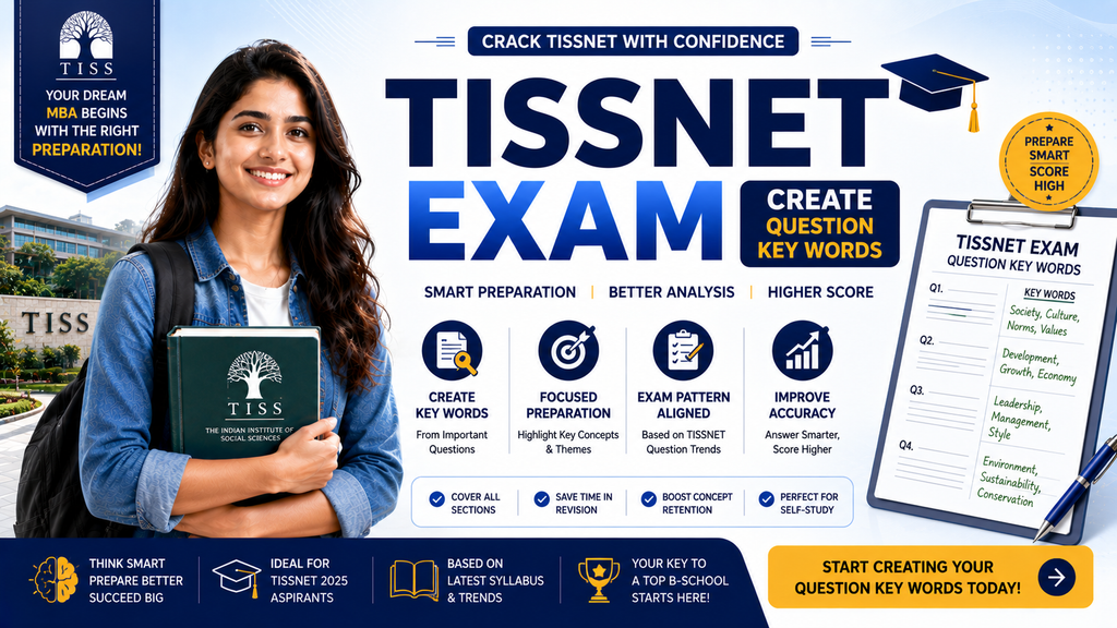 Infographic showing the new TISS admission process replacing TISSNET with CAT and CUET-PG